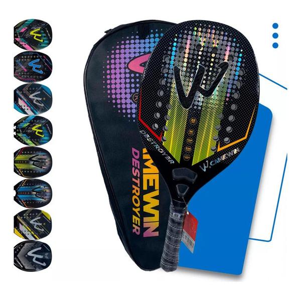Raquete de tênis de praia Camewin Carbon 3K Professional 320-330g - J-One Imagem de Raquete de tênis de praia Camewin Carbon 3K Professional 320-330g