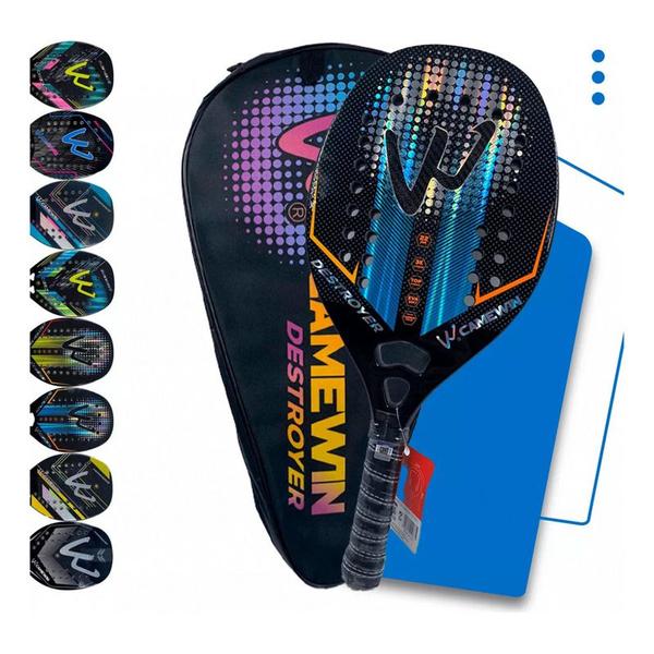Raquete de tênis de praia Camewin Carbon 3K Professional 320-330g - J-One Imagem de Raquete de tênis de praia Camewin Carbon 3K Professional 320-330g