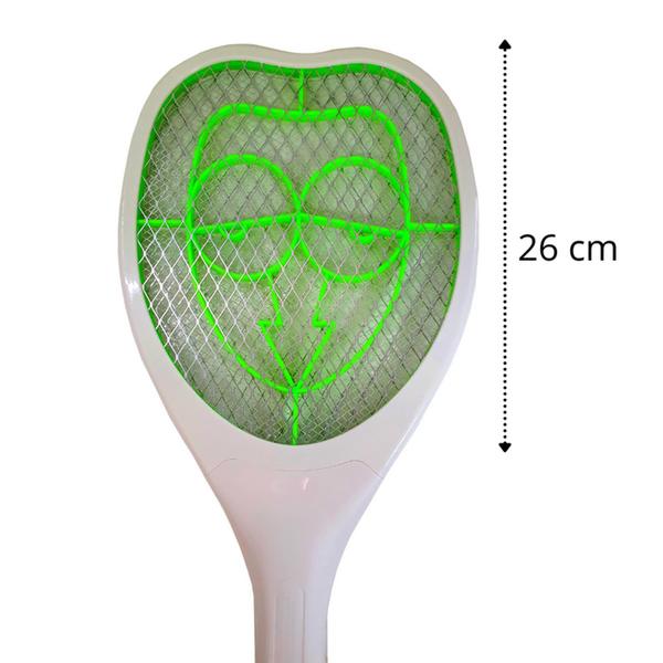 Imagem de Raquete Elétrica que da Choque E Mata Mosquitos e Insetos Bivolt e Recarregávem em tomadas