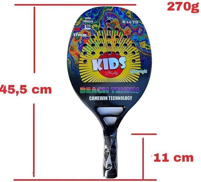 Imagem de Raquete Infantil Beach Tennis Camewin Leve E Fina Kids Novo