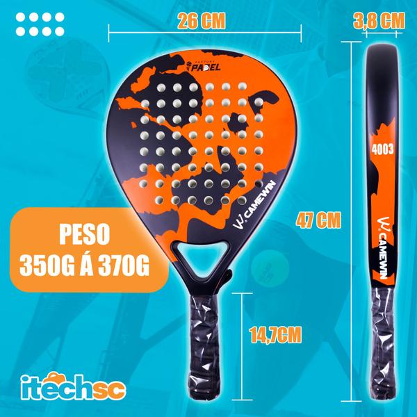 Imagem de Raquete Padle Original Camewin Fibra Carbono Paddle + Capa