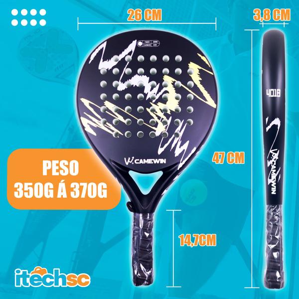 Imagem de Raquete Padle Original Camewin Fibra Carbono Paddle + Capa