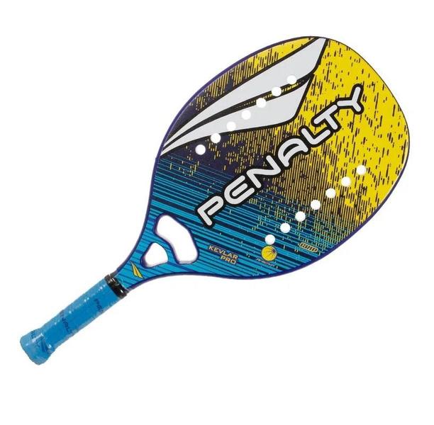 Imagem de Raquete Penalty Beach Tennis Kevlar Pro XXI Unissex - Azul e Amarelo