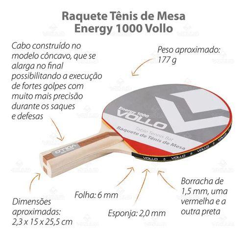 Imagem de Raquete Profissional Tênis De Mesa Energy 1000 Ping Pong