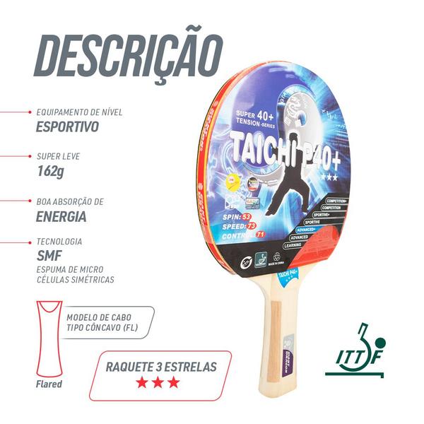 Imagem de Raquete Tênis Mesa 3 estrelas Taichi Giant Dragon ITTF