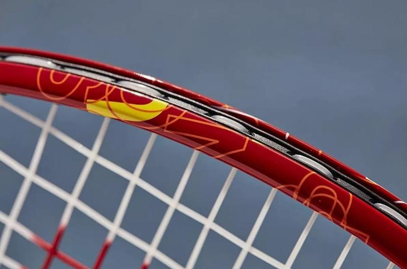 Imagem de Raquete Tênis Wilson Mod Us Open Junior 23 Vermelho Amarelo Alumínio Principiante Jogador Leve