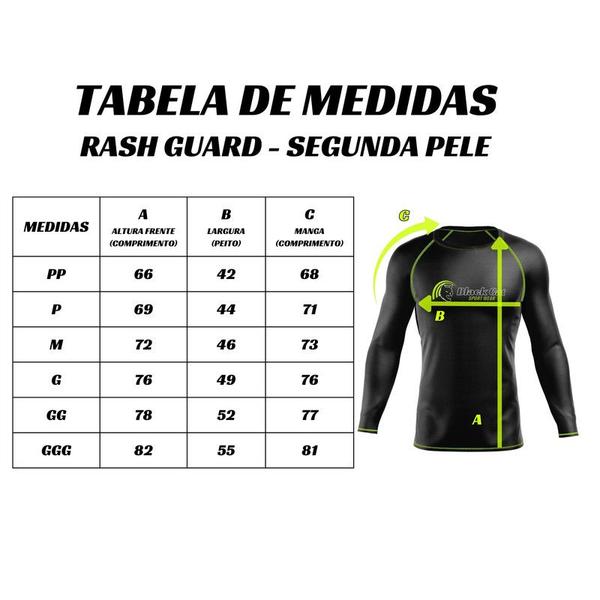 Imagem de Rash Guard Jiu-Jitsu Academia Treino Segunda Pele Proteção - Brazilian Preta