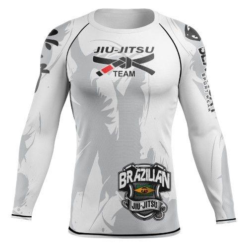 Imagem de Rash Guard Jiu-Jitsu Treino Academia Camiseta Tecido Premium