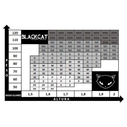 Rash Guard Jiu-Jitsu Treino Academia Camiseta Tecido Premium - Black Cat Sport Wear Imagem de Rash Guard Jiu-Jitsu Treino Academia Camiseta Tecido Premium