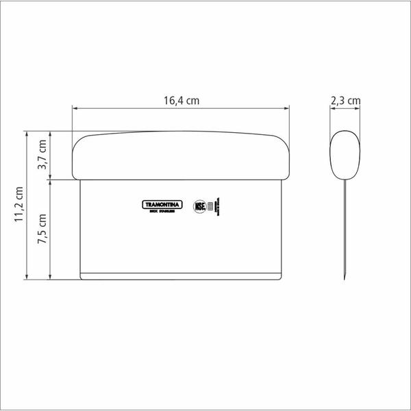 Imagem de Raspador 4x6 Tramontina Profissional Lâmina Aço Inox Branco