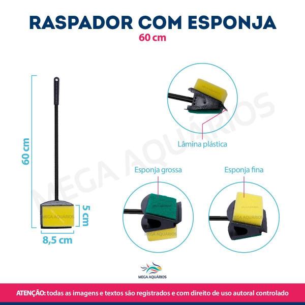 Imagem de Raspador de Algas para Aquário 3 em 1 60cm MFISH