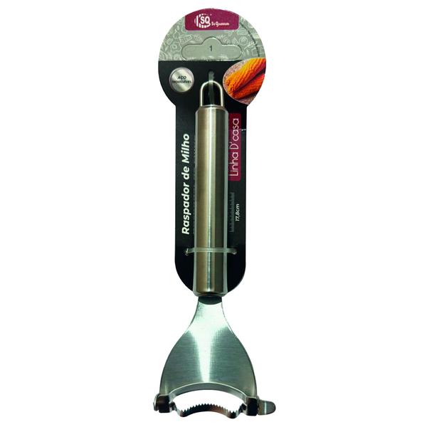 Raspador de Milho Debulhador Descascador Manual Aço Inoxidável - Caldeira Center Imagem de Raspador de Milho Debulhador Descascador Manual Aço Inoxidável