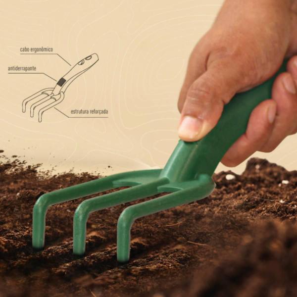 Imagem de Rastelo Plástico Para Jardinagem Verde (240Mm) Nutriplan