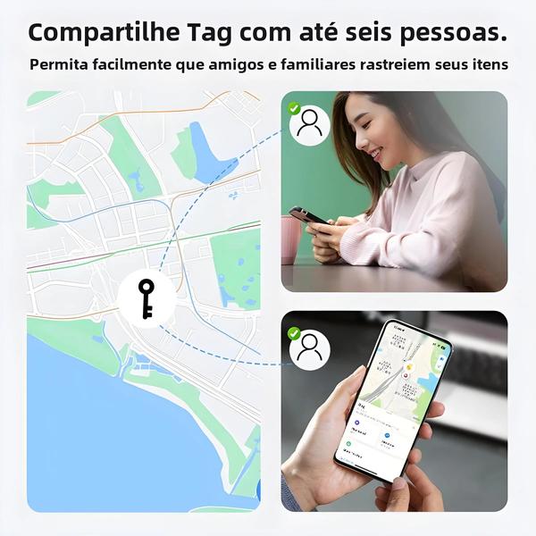 Imagem de Rastreador Bluetooth GPS Inteligente - Encontre suas Chaves, Fones e Bagagem (Compatível com iOS e Apple)