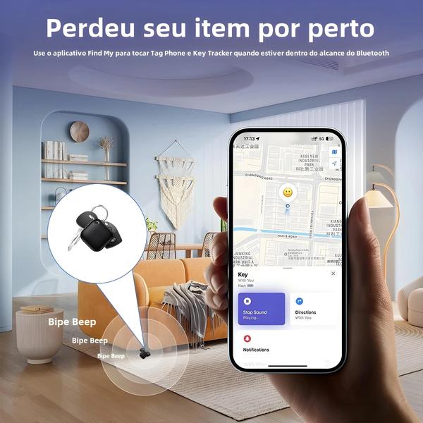 Imagem de Rastreador GPS Bluetooth Dispositivo Inteligente Anti-perda Para Chave De Carro Pet Kids Apple