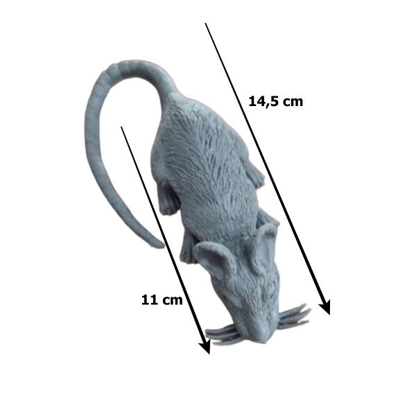 Imagem de Rato Grande Realista Borracha Pegadinha Decoração Susto