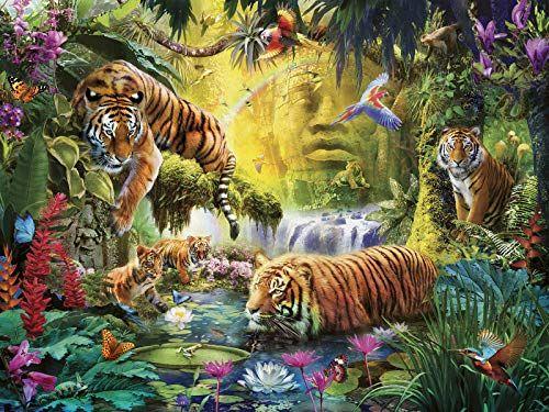 Imagem de Ravensburger 16005 Tranquil Tigers 1500 Piece Puzzle for Adults - Every Piece is Unique, Softclick Technology Means Pieces Fit Together Perfectly