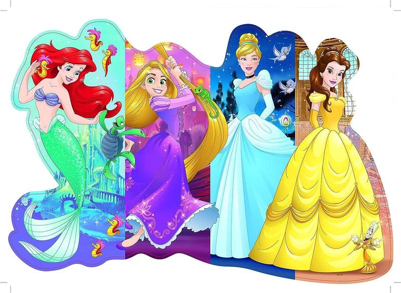 Imagem de Ravensburger Disney Princess Pretty Princesses Shaped Floor Puzzle 24 Piece Jigsaw Puzzle for Kids  Every Piece is Unique, Pieces Fit Together Perfectly, Model Number: 05453