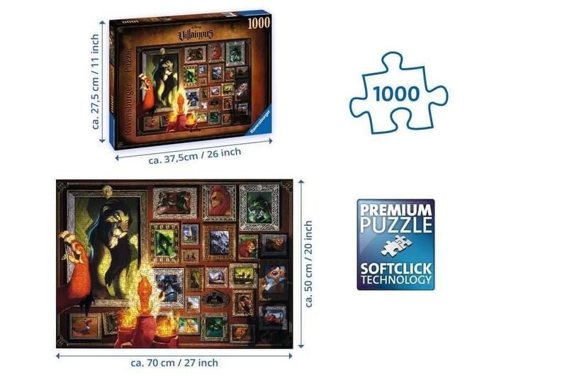 Imagem de Ravensburger&nbspDisney Villainous: Scar 1000 Piece Jigsaw Puzzle for Adults  Every Piece is Unique, Softclick Technology Means Pieces Fit Together Perfectly