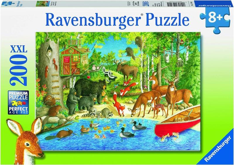 Imagem de Ravensburger Woodland Friends 200 Peça Quebra-Cabeça para Crianças  Cada Peça é Única, Peças Se encaixam perfeitamente