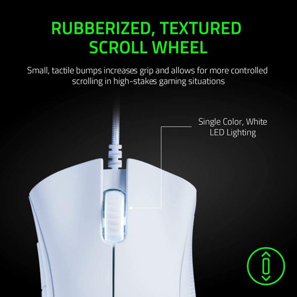 Razer DeathAdder Essential Gaming Mouse: Sensor óptico de 6400 DPI - 5 botões programáveis - Interruptores mecânicos - Punhos laterais de borracha - Branco mercúrio Imagem de Razer DeathAdder Essential Gaming Mouse: Sensor óptico de 6400 DPI - 5 botões programáveis - Interruptores mecânicos - Punhos laterais de borracha - Branco mercúrio