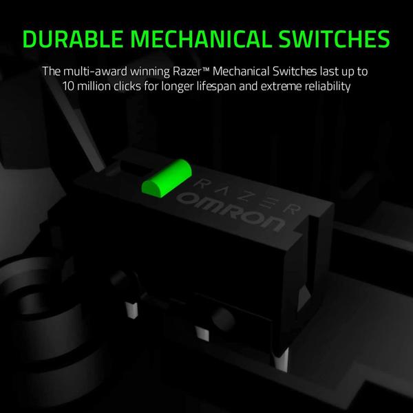Razer DeathAdder Essential Gaming Mouse: Sensor óptico de 6400 DPI - 5 botões programáveis - Interruptores mecânicos - Punhos laterais de borracha - Branco mercúrio Imagem de Razer DeathAdder Essential Gaming Mouse: Sensor óptico de 6400 DPI - 5 botões programáveis - Interruptores mecânicos - Punhos laterais de borracha - Branco mercúrio