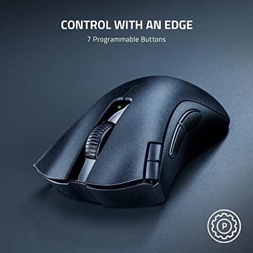 Imagem de Razer DeathAdder V2 X Hyperspeed: Design Ergonômico Premiado - ultrarrápido Hiperspeed Wireless - 235hr Autonomia da bateria - 7 botões programáveis - Gen 2 Switches Mecânicos - 5G 14K DPI Sensor óptico