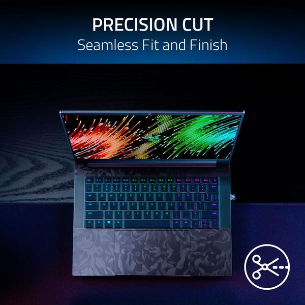 Imagem de Razer Skin Vinyl Laptop Wrap: Lâmina 14 - Full Wrap - Premium 3M Cast Vinyl - Resistente a Riscos - Designs e Acabamentos Únicos - Fácil Aplicação - Camuflagem Lenticular - Preto