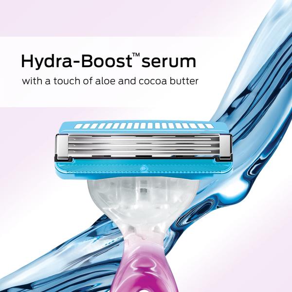 Imagem de Razor Blade Refils Schick Hydro Silk 3 para mulheres, 4 unidades