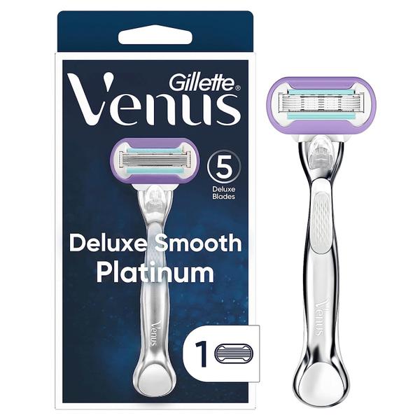 Imagem de Razor Gillette Venus Deluxe Smooth Platinum com recarga de 1 lâmina