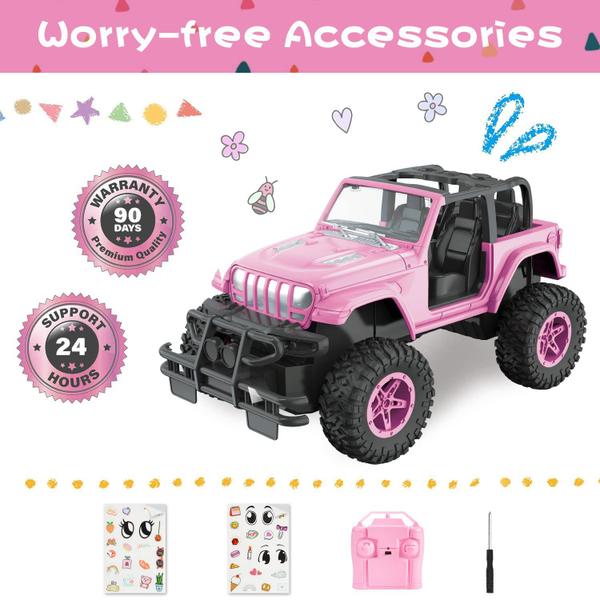 Imagem de RC Car NQD 1:16 Scale Pink com 80 minutos de recreação para 