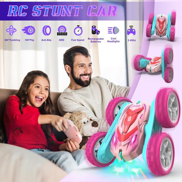 Imagem de RC Stunt Car AFUNX Double Side 360 Flip 4WD 2,4 GHz rosa