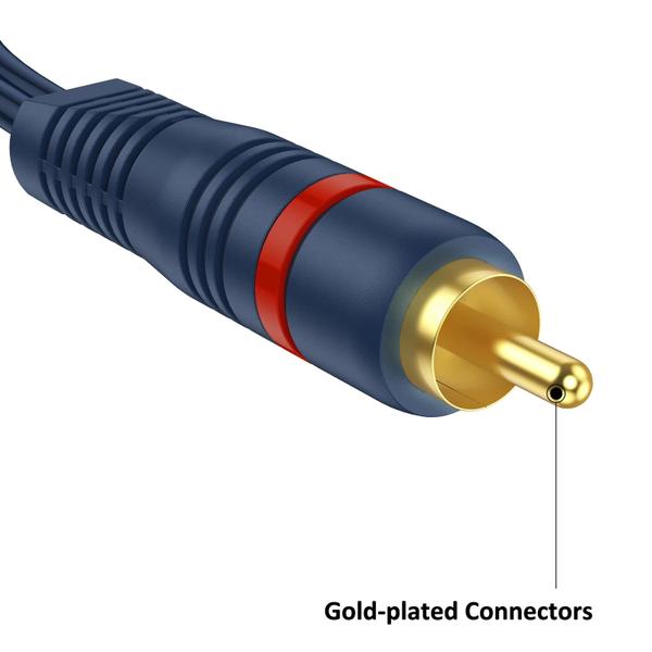 Imagem de RCA Splitter dTeedck, 1 fêmea para 2 homens, pacote com 2 unidades, azul escuro