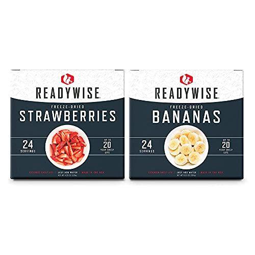 Imagem de ReadyWise Suprimento de alimentos de emergência, kit de desastre de sobrevivência congelado, alimentos de acampamento, suprimentos de prepper, suprimentos de emergência, caixa de frutas congeladas, prazo de validade de 20 anos, 48 porções