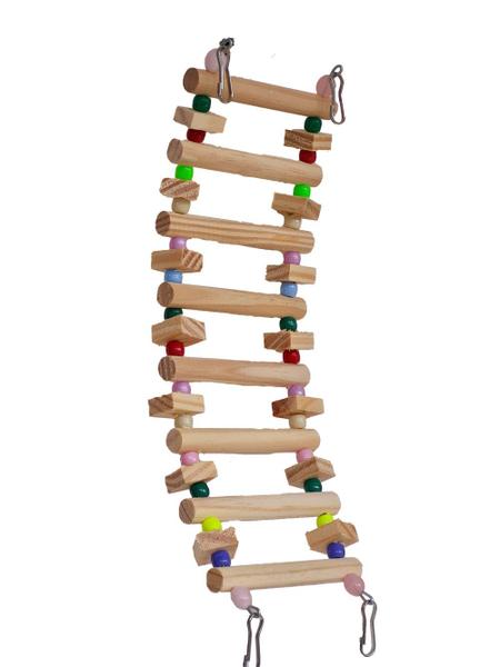 Imagem de Real brinquedos pet - brinquedo para  aves escada natural