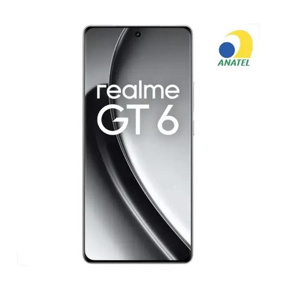 Imagem de Realme GT6 5G 256GB 12GB RAM PRATA Tela 6,78 50MP 120W SELO ANATEL BRASIL