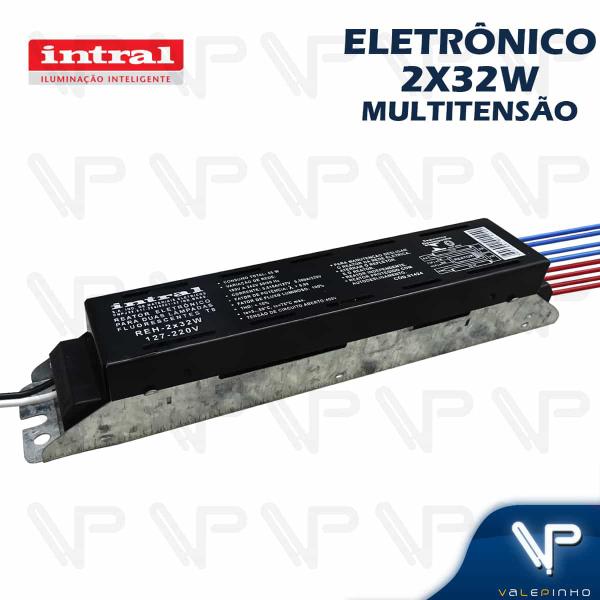 Imagem de Reator eletrônico intral p/lâmpada fluorescente 2x32w multitensão reh