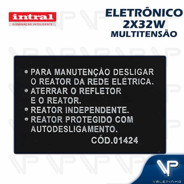 Imagem de Reator eletrônico intral p/lâmpada fluorescente 2x32w multitensão reh