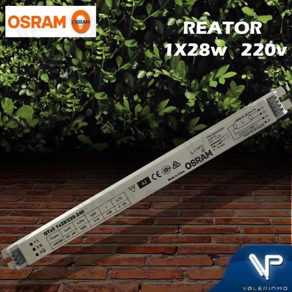 Imagem de REATOR ELETRÔNICO OSRAM P/LÂMPADA FLUORESCENTE 1x28W 220V KIT20