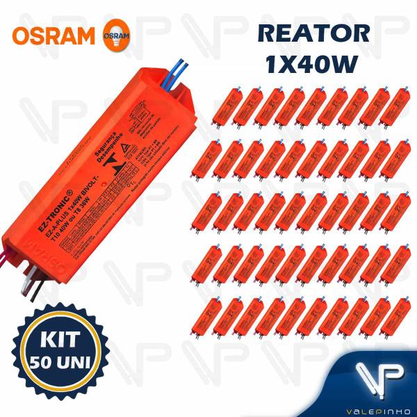 Imagem de REATOR ELETRÔNICO OSRAM P/LÂMPADA FLUORESCENTE 1x40WxBIV EZ-A  KIT50