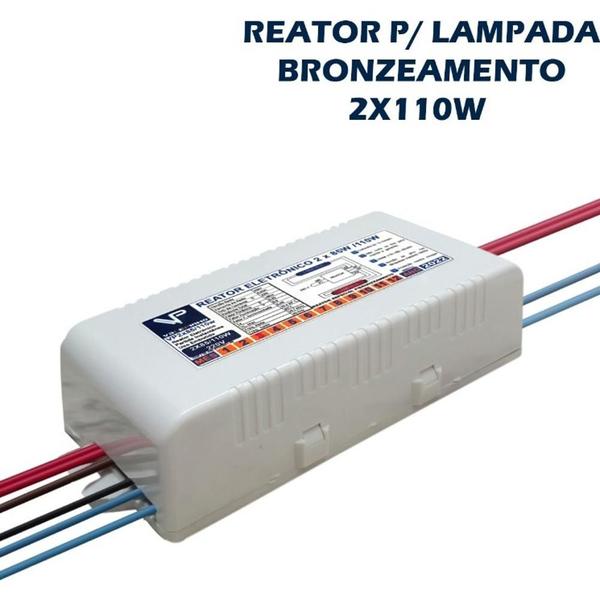 Imagem de REATOR ELETRÔNICO P/LÂMPADA DE BRONZEAMENTO FLUORESCENTE 2x110W 220V