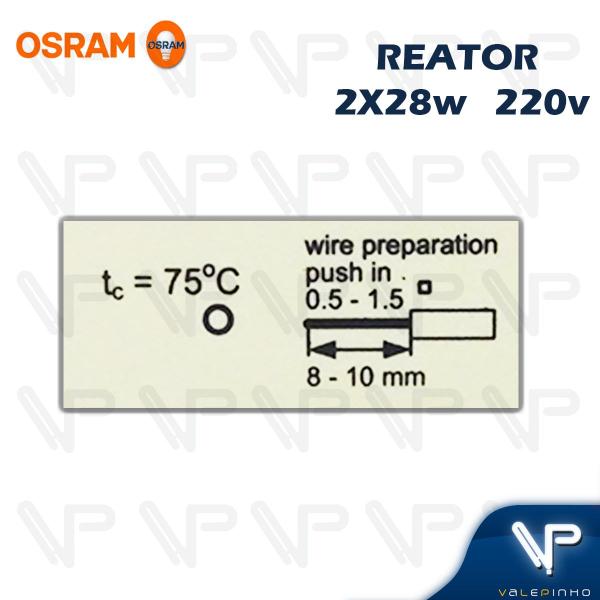 Imagem de REATOR ELETRÔNICO P/LÂMPADA FLUORESCENTE 2x28W 220V KIT20