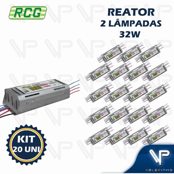 Imagem de Reator eletrônico para lâmpada fluorescente 2x32w bivolt kit20