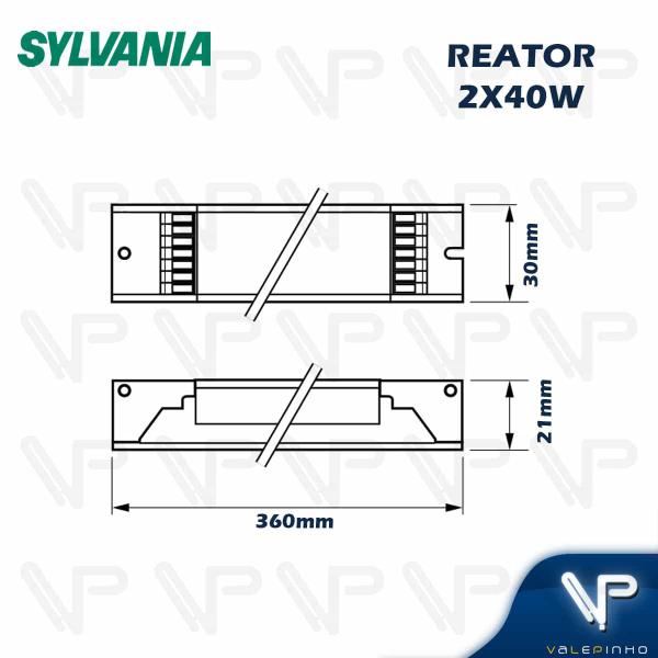 Imagem de REATOR ELETRÔNICO PARA LÂMPADA FLUORESCENTE 2x40W BIVOLT KIT8