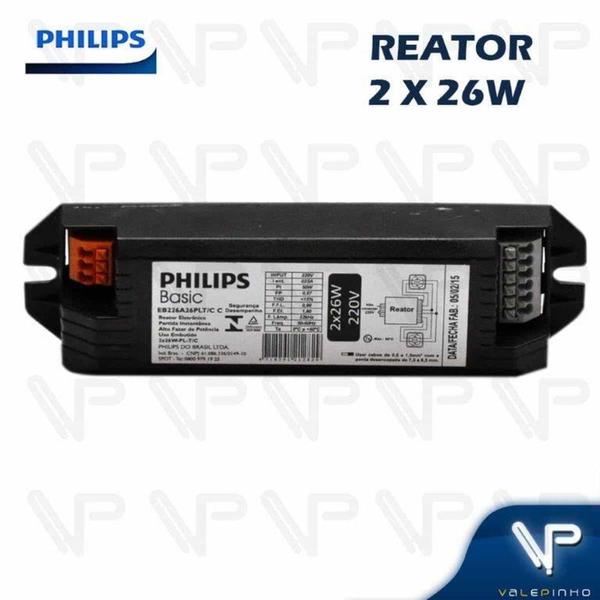 Imagem de REATOR ELETRÔNICO PHILIPS P/LÂMPADA COMPACTA 2x26W 220V PLT/C