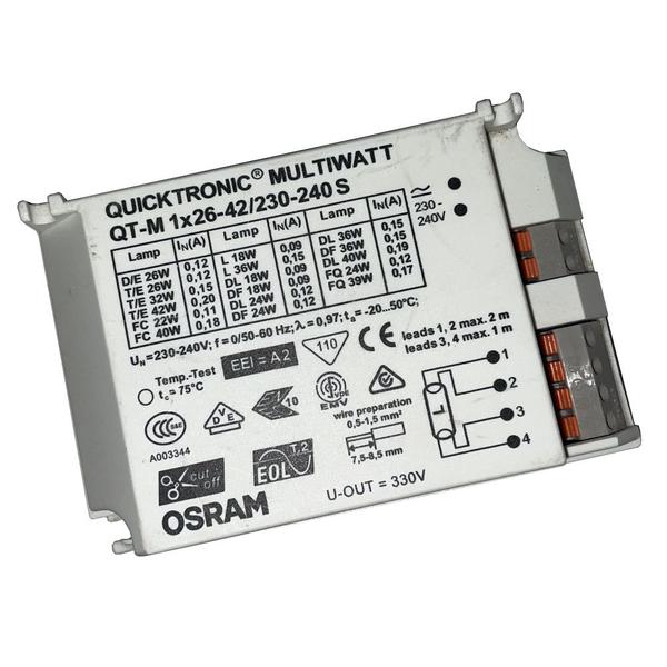 Imagem de Reator eletronico qt-m 1x26-42w 220v quicktronic multiwatt osram