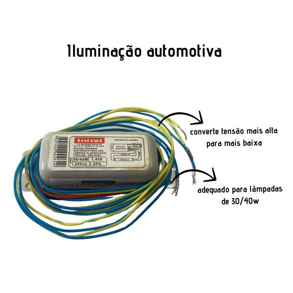 Imagem de Reator Inversor 24v Intral para Lâmpada Tubular 30/40w