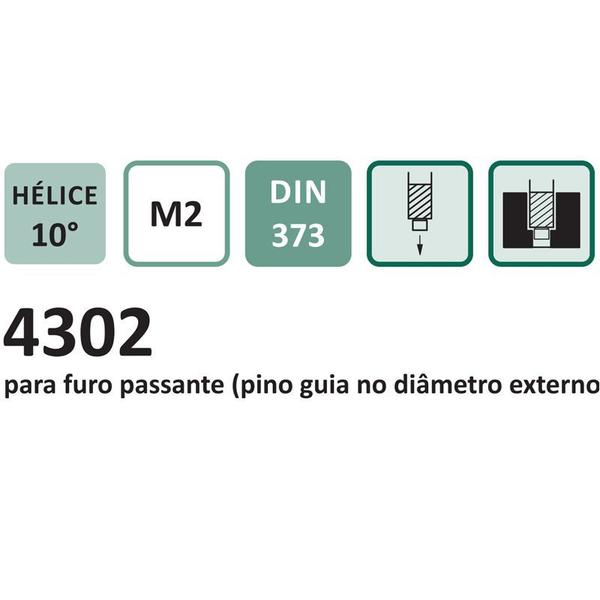 Imagem de Rebaixador Com Pino Guia Fixo - M 6 - Med. 11 mm x 6,4 mm - Haste Cilíndrica, Corte à Direita, DIN 373 - Aço Rápido HSS (M2) - Cód. 4302- INDAÇO