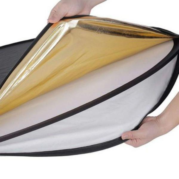 Rebatedor Refletor Luz Fotográfico 104cm 5 em 1 Dobrável com Bolsa 867 - Lorben Imagem de Rebatedor Refletor Luz Fotográfico 104cm 5 em 1 Dobrável com Bolsa 867 - Lorben