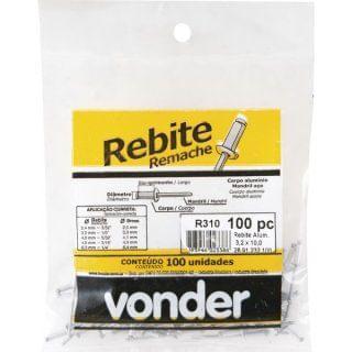 Imagem de rebite aluminio 3.2x10mm vonder c/100 - 2891232100